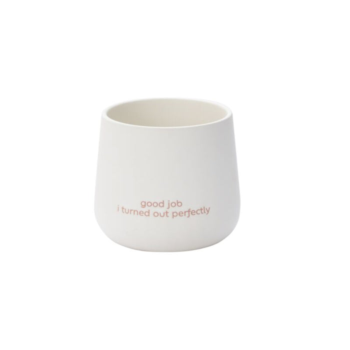 Design Shop Off-White Dear Mom Collection Pot, 4.25" X 4.25", Set of 4.