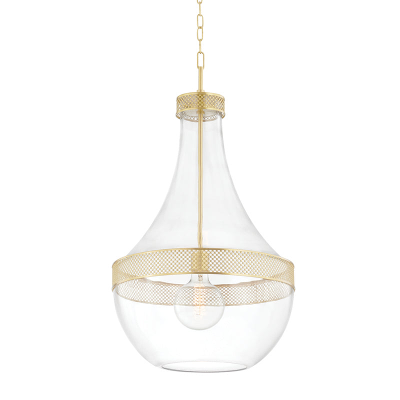 Hudson Valley - 1817-AGB - One Light Pendant - Hagen - Aged Brass