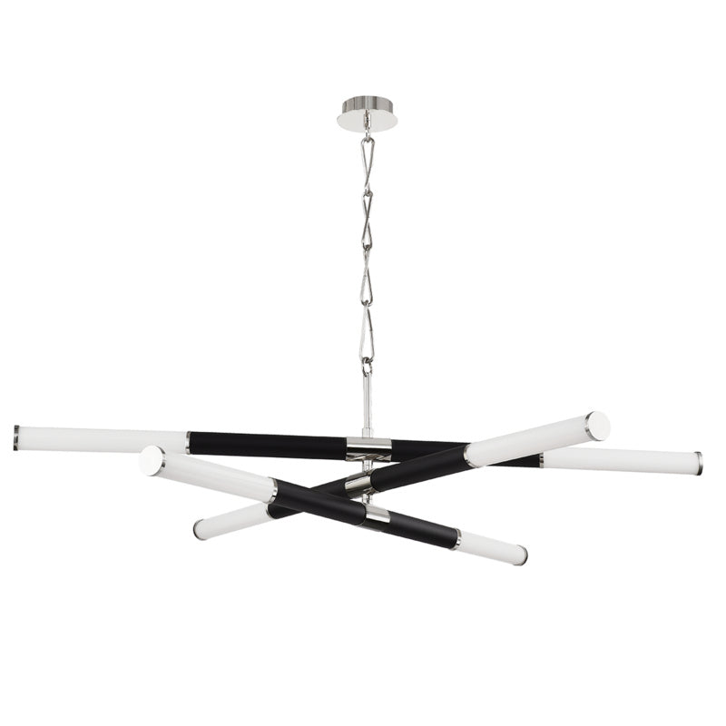 Hudson Valley - 7066-PN/BK - LED Chandelier - Huntington - Polished Nickel