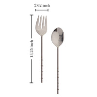 Design Shop Stainless Steel Gold Dots Server S/2