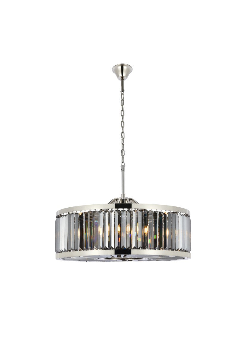 Elegant Lighting - 1233D35PN-SS/RC - Ten Light Chandelier - Chelsea - Polished nickel