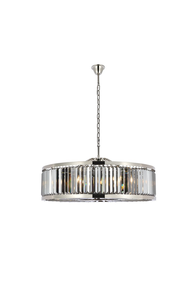 Elegant Lighting - 1233G43PN-SS/RC - Ten Light Chandelier - Chelsea - Polished nickel