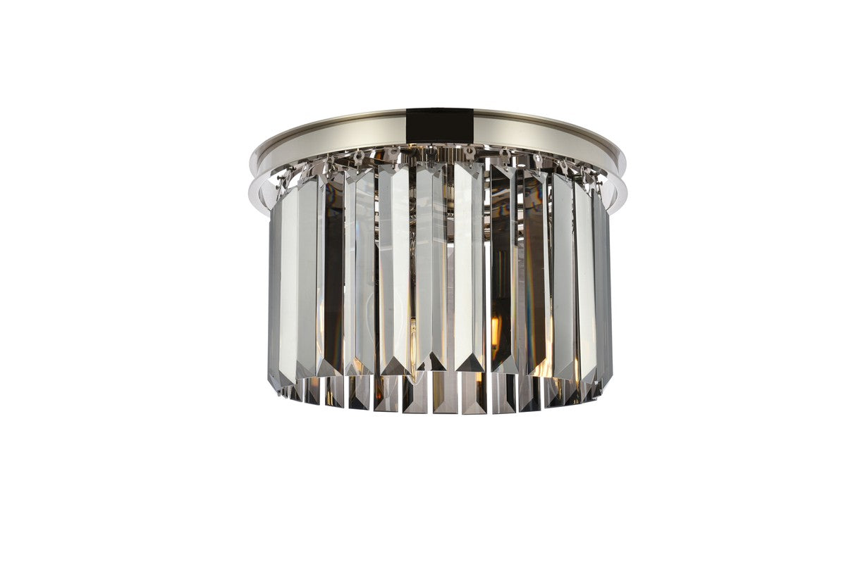 Elegant Lighting - 1238F16PN-SS/RC - Three Light Flush Mount - Sydney - Polished nickel
