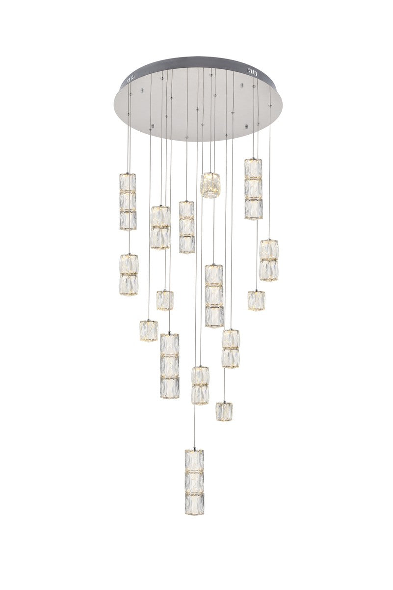 Elegant Lighting - 3500D28C - LED Pendant - Polaris - Chrome