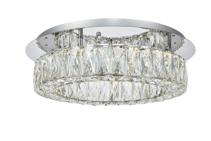 Elegant Lighting LED Flush Mount from the Monroe collection in Chrome finish