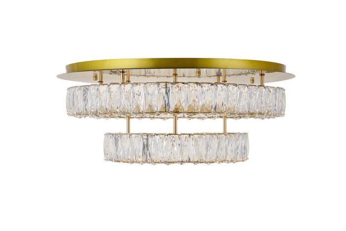 Elegant Lighting LED Flush Mount from the Monroe collection in Gold finish