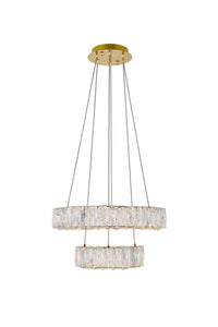 Elegant Lighting - 3503G18G - LED Pendant - Monroe - Gold