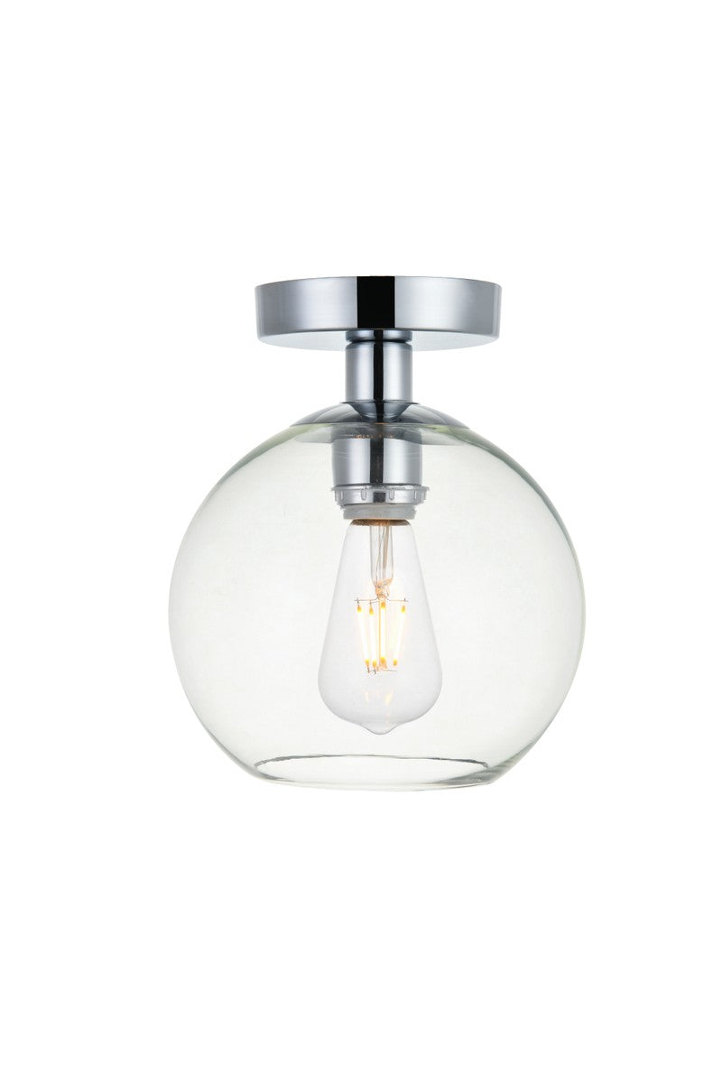 Elegant Lighting - LD2204C - One Light Flush Mount - BAXTER - Chrome and Clear