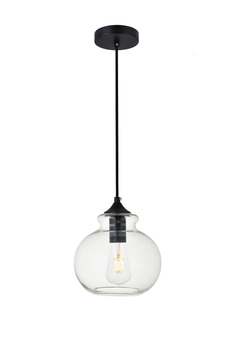 Elegant Lighting - LD2245BK - One Light Pendant - DESTRY - Black