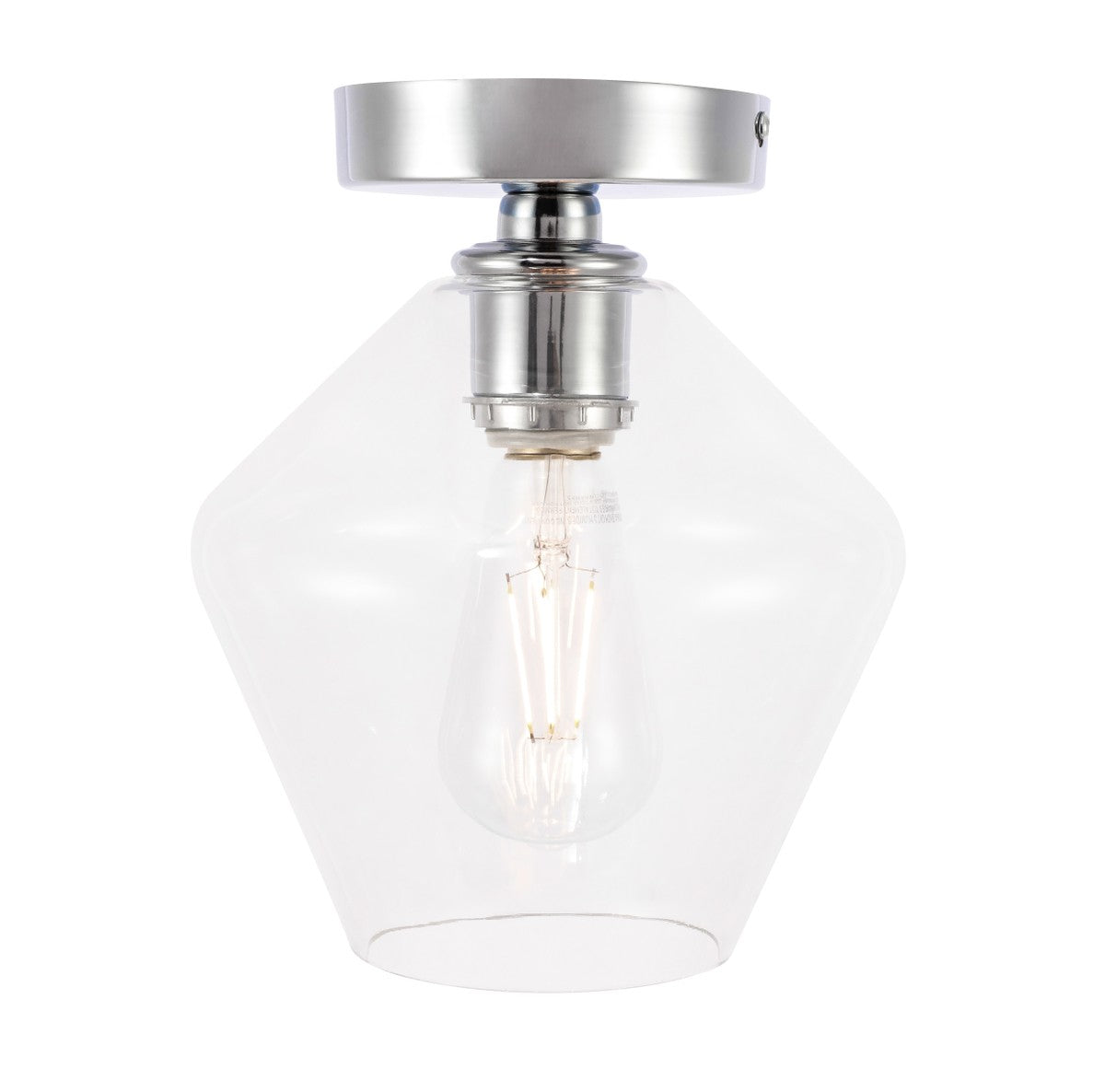 Elegant Lighting - LD2254C - One Light Flush Mount - Gene - Chrome and Clear glass