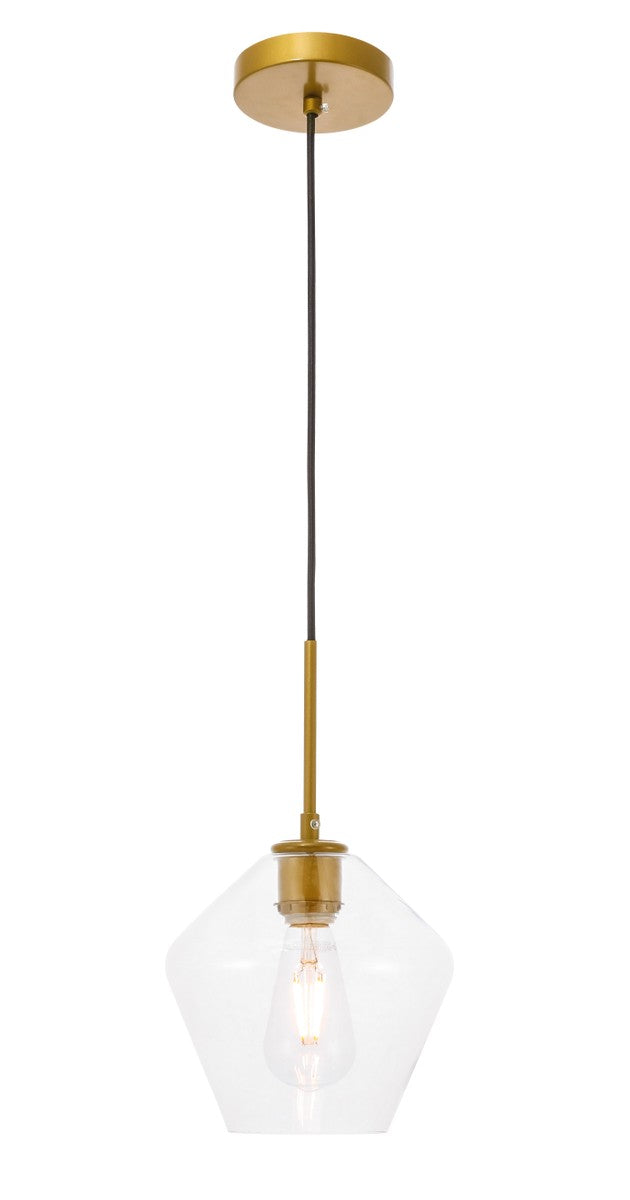 Elegant Lighting - LD2256BR - One Light Pendant - Gene - Brass