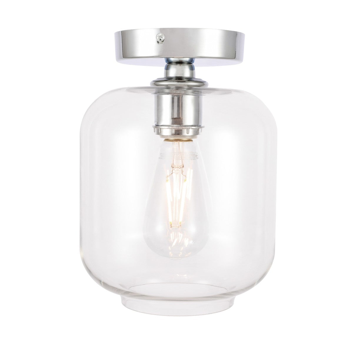 Elegant Lighting - LD2270C - One Light Flush Mount - Collier - Chrome and Clear glass