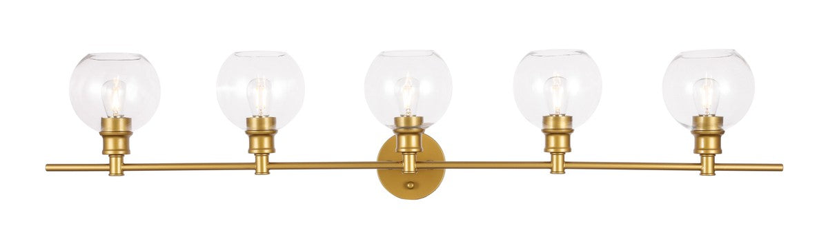 Elegant Lighting - LD2326BR - Five Light Wall Sconce - Collier - Brass and Clear glass