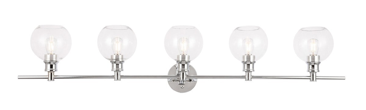 Elegant Lighting - LD2326C - Five Light Wall Sconce - Collier - Chrome and Clear glass