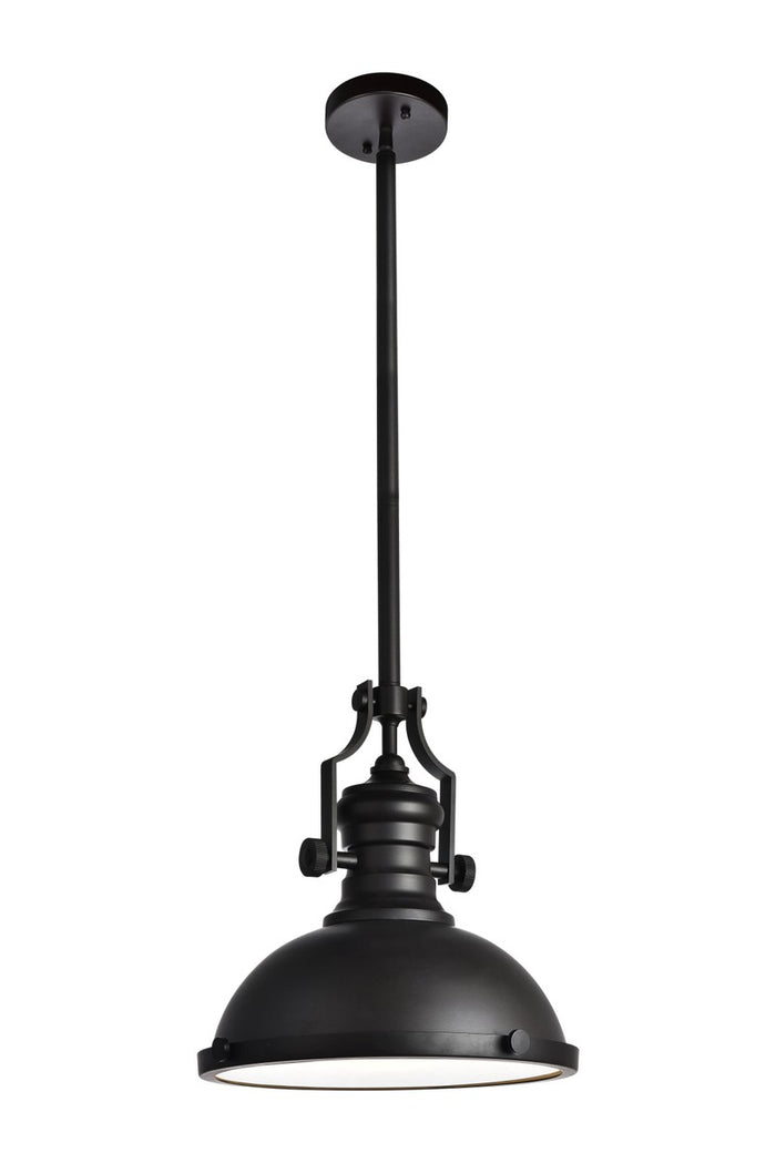 Elegant Lighting One Light Pendant from the Eamon collection in Oil Rubbed Bronze finish