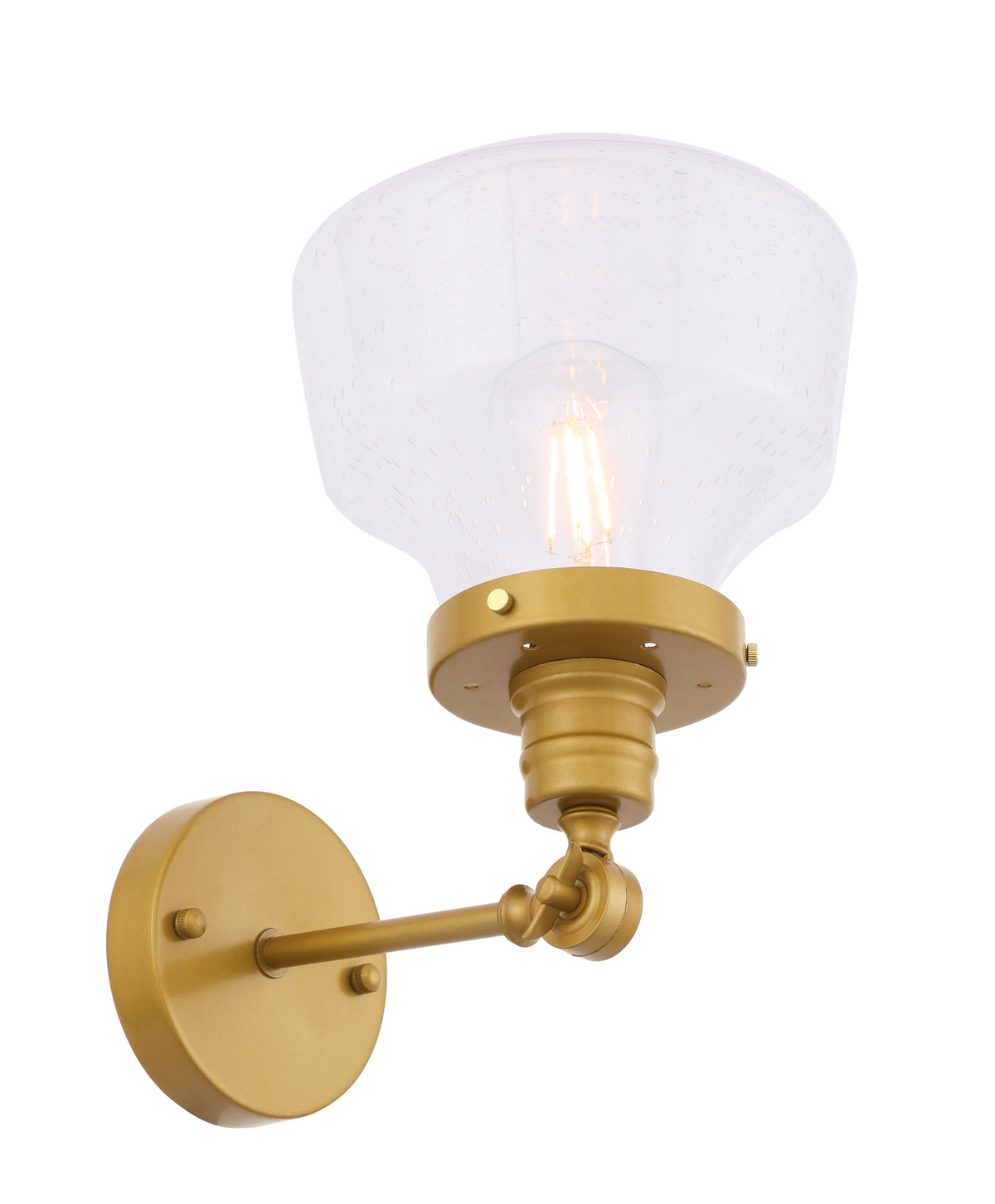 Elegant Lighting - LD6236BR - One Light Wall Sconce - Lyle - Brass And Clear Seeded Glass