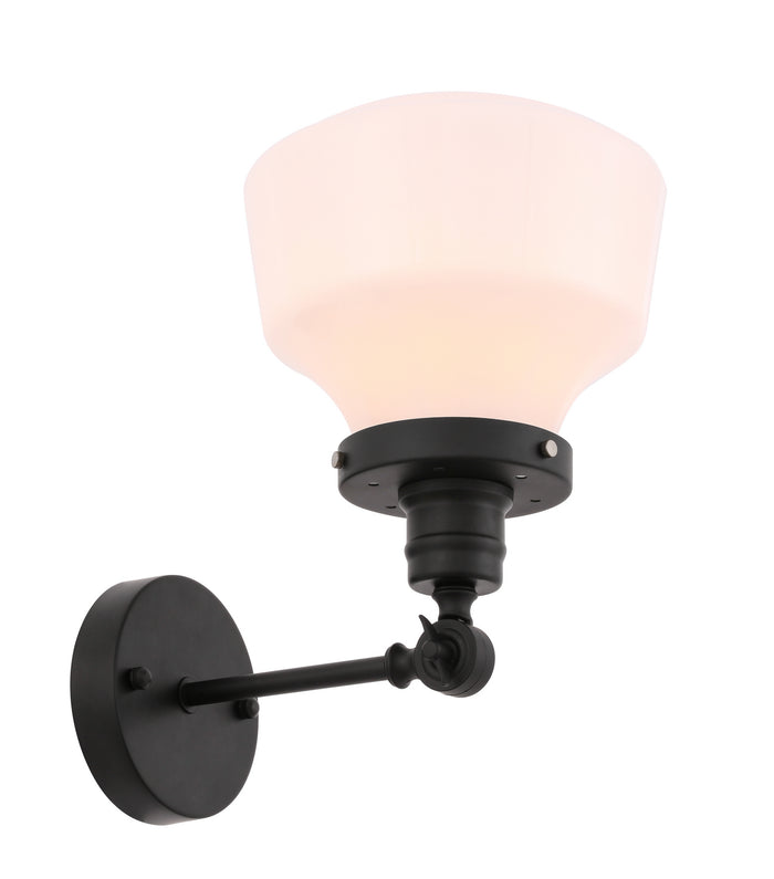 Elegant Lighting - LD6237BK - One Light Wall Sconce - Lyle - Black And Frosted White Glass