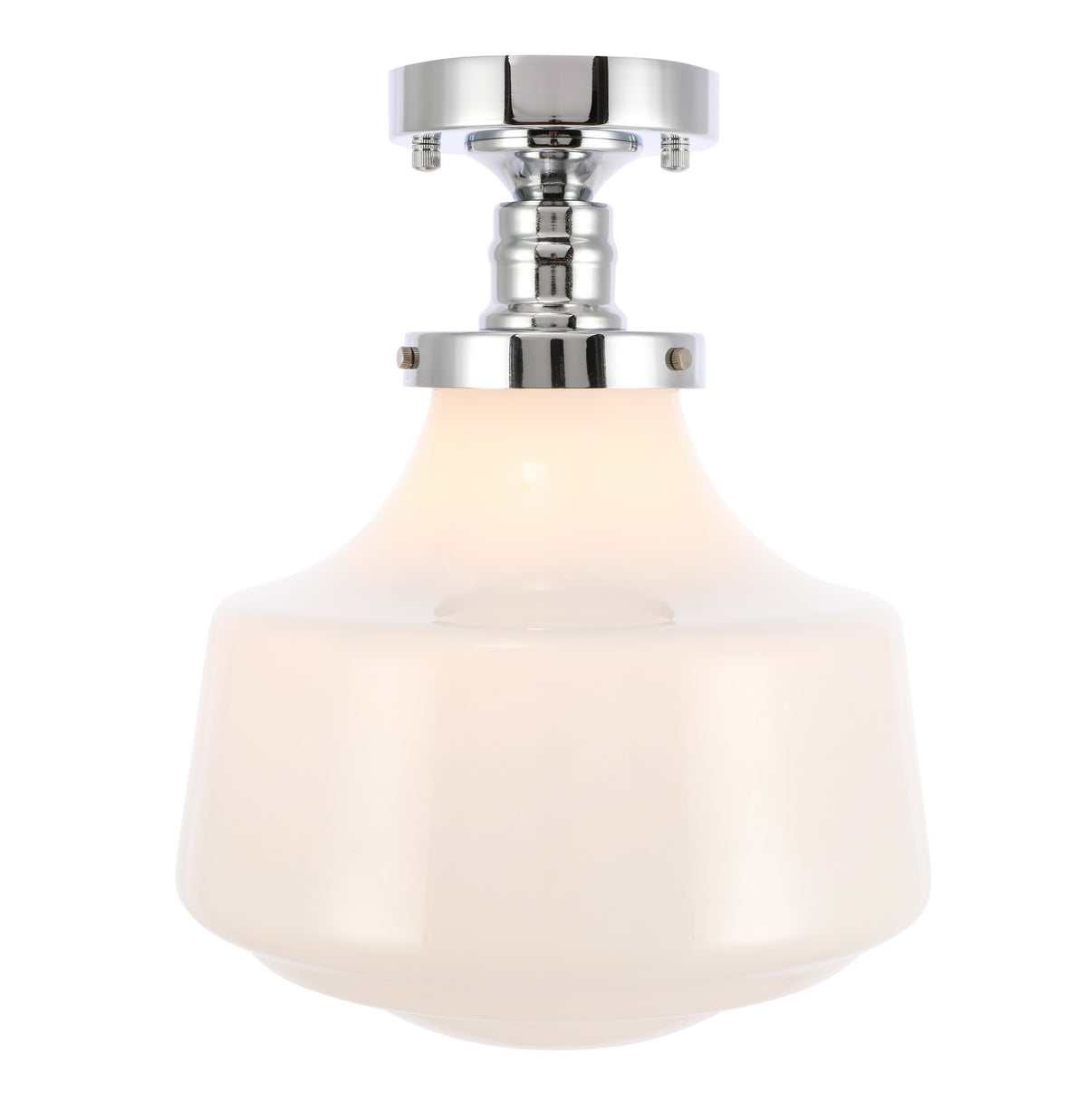 Elegant Lighting - LD6244C - One Light Flush Mount - Lyle - Chrome And Frosted White Glass
