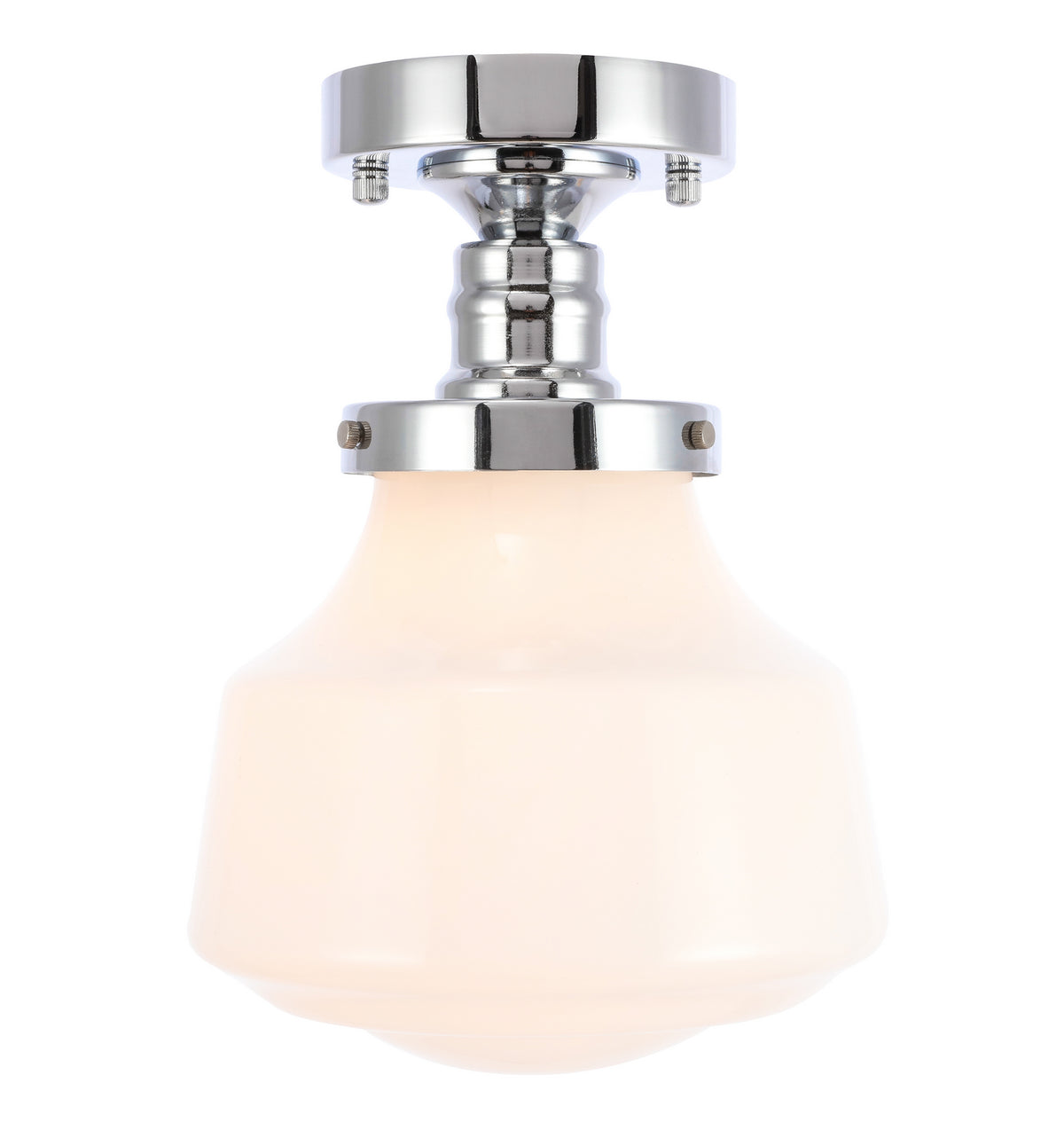 Elegant Lighting - LD6250C - One Light Flush Mount - Lyle - Chrome And Frosted White Glass