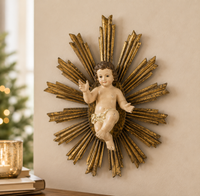 Design Shop Resin Baby Jesus with Sunburst, 19"H, 2 Styles