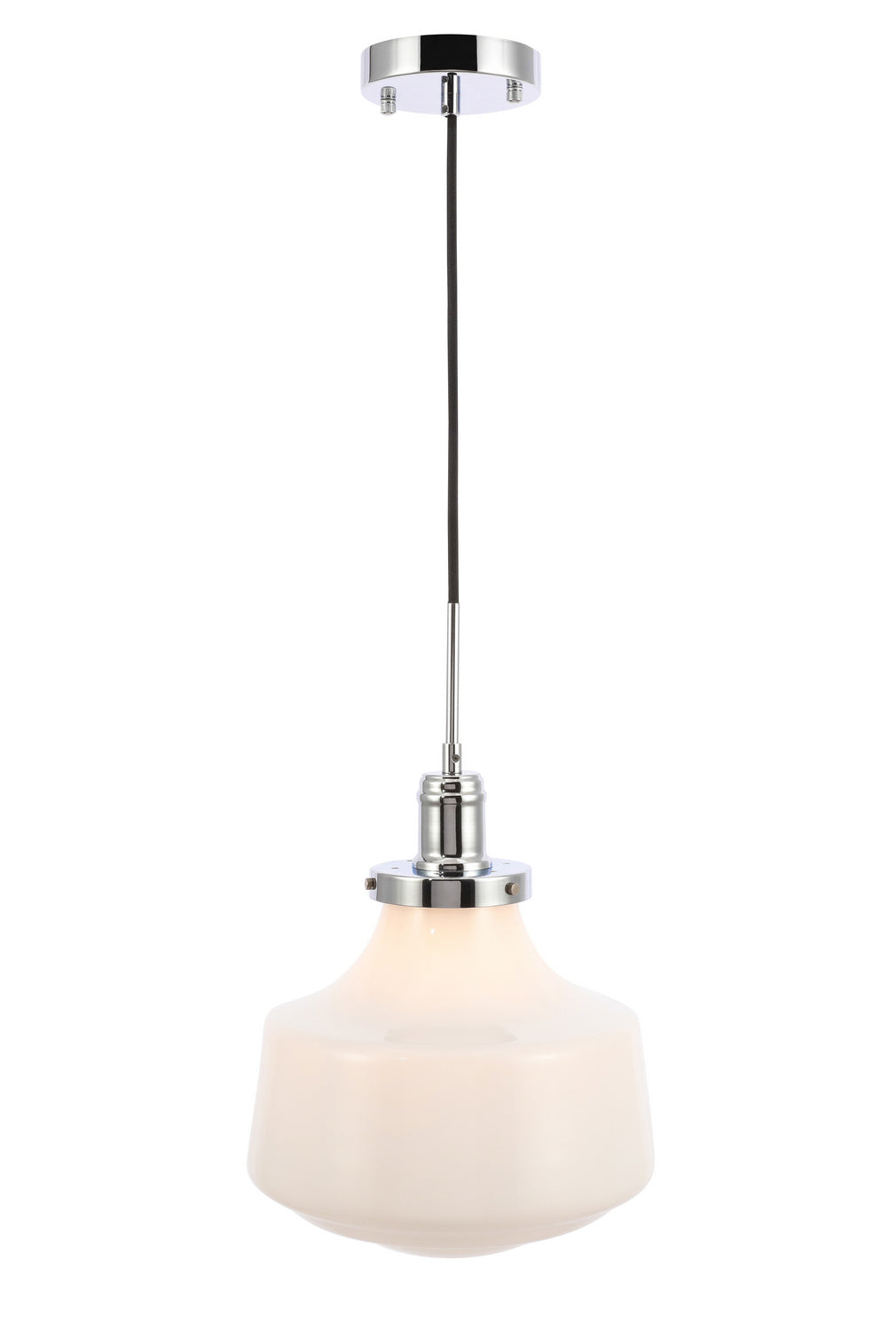 Elegant Lighting - LD6262C - One Light Pendant - Lyle - Chrome And Frosted White Glass