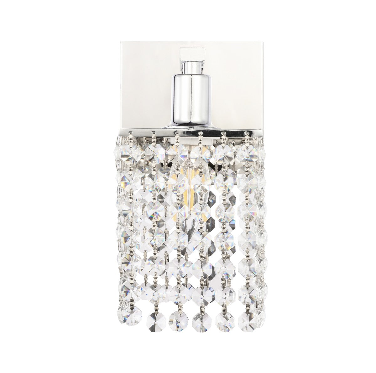 Elegant Lighting - LD7007C - One Light Wall Sconce - Phineas - Chrome and Clear Crystals