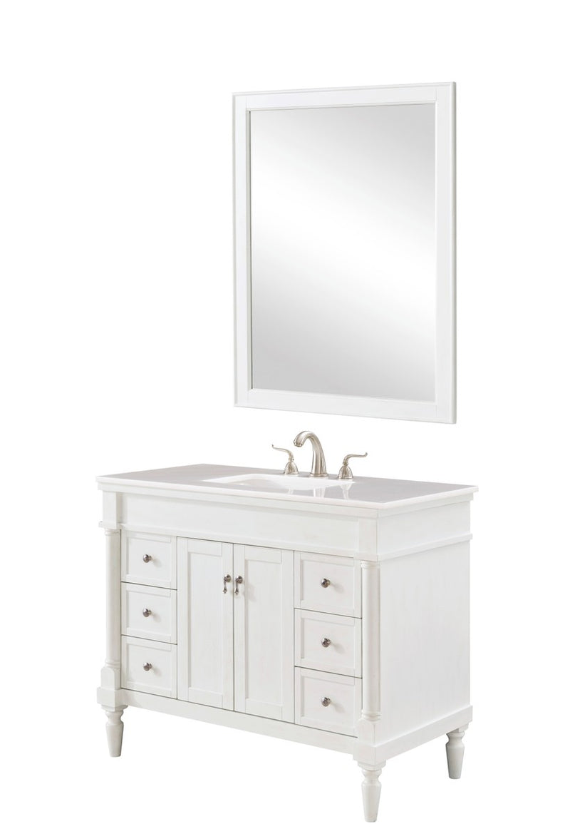 Elegant Lighting - VF13042AW - Single Bathroom Vanity Set - Lexington - Antique White
