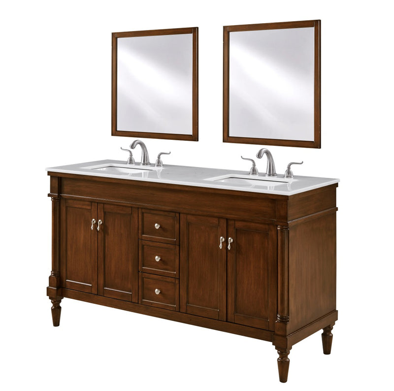 Elegant Lighting - VF13060DWT - Single Bathroom Vanity Set - Lexington - Walnut