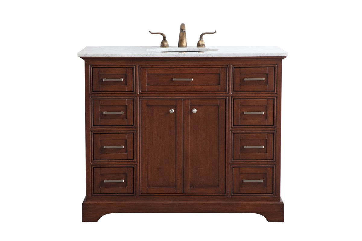 Elegant Lighting - VF15042TK - Single Bathroom Vanity Set - Americana - teak