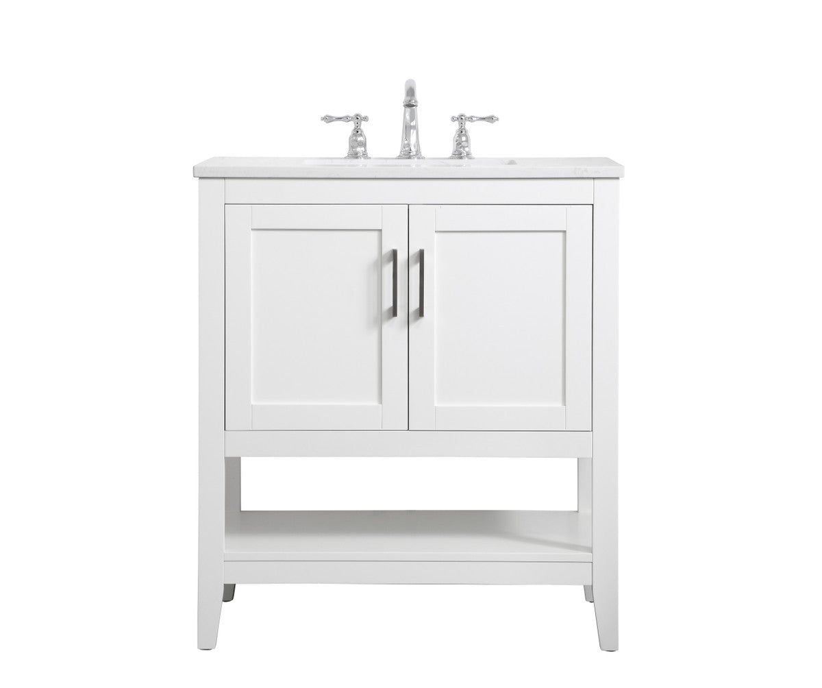 Elegant Lighting - VF16030WH - Single Bathroom Vanity - Aubrey - White