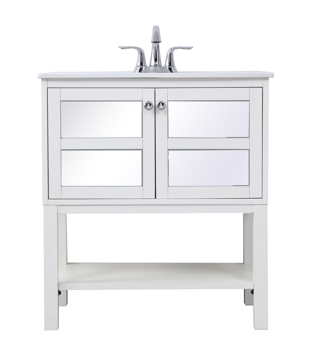 Elegant Lighting - VF26MRWH - Single Bathroom Vanity Set - Mason - White