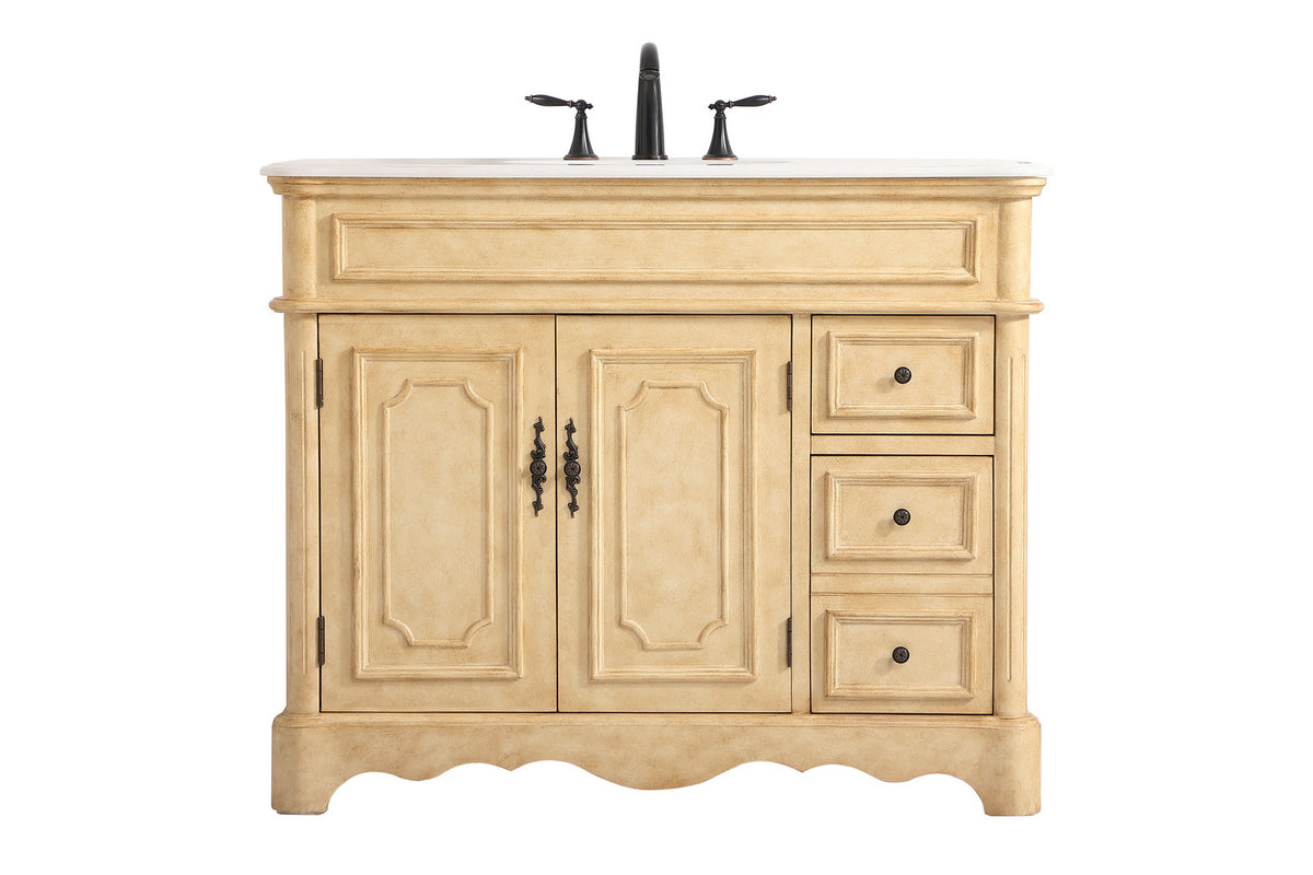 Elegant Lighting - VF30442AB - Bathroom Vanity Set - Francis - Antique Beige