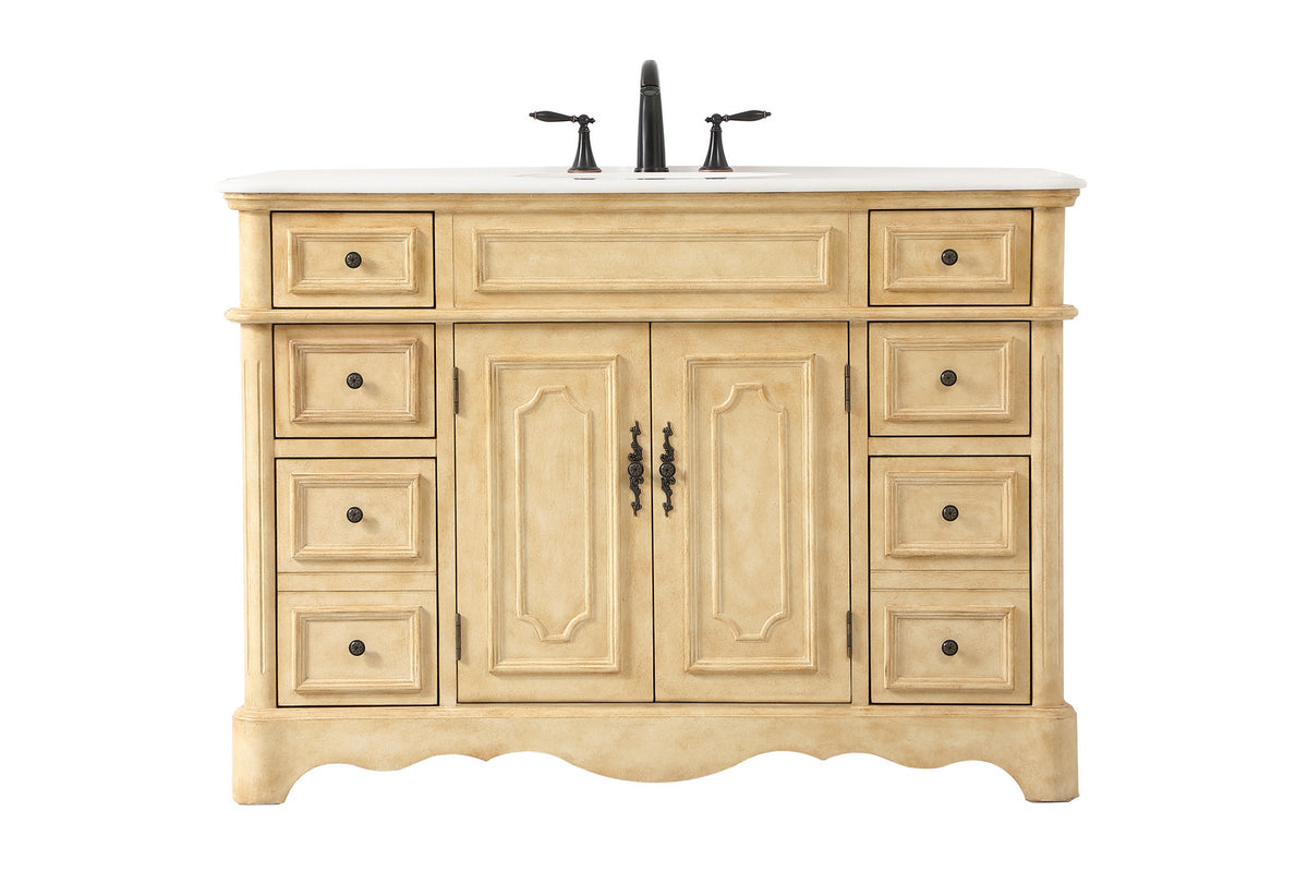Elegant Lighting - VF30448AB - Bathroom Vanity Set - Francis - Antique Beige