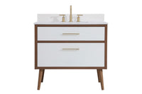 Elegant Lighting - VF41036WH-BS - Bathroom Vanity Set - Boise - White