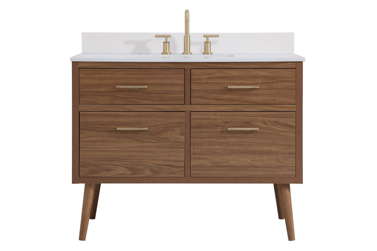 Elegant Lighting - VF41042WB-BS - Bathroom Vanity Set - Boise - Walnut ...