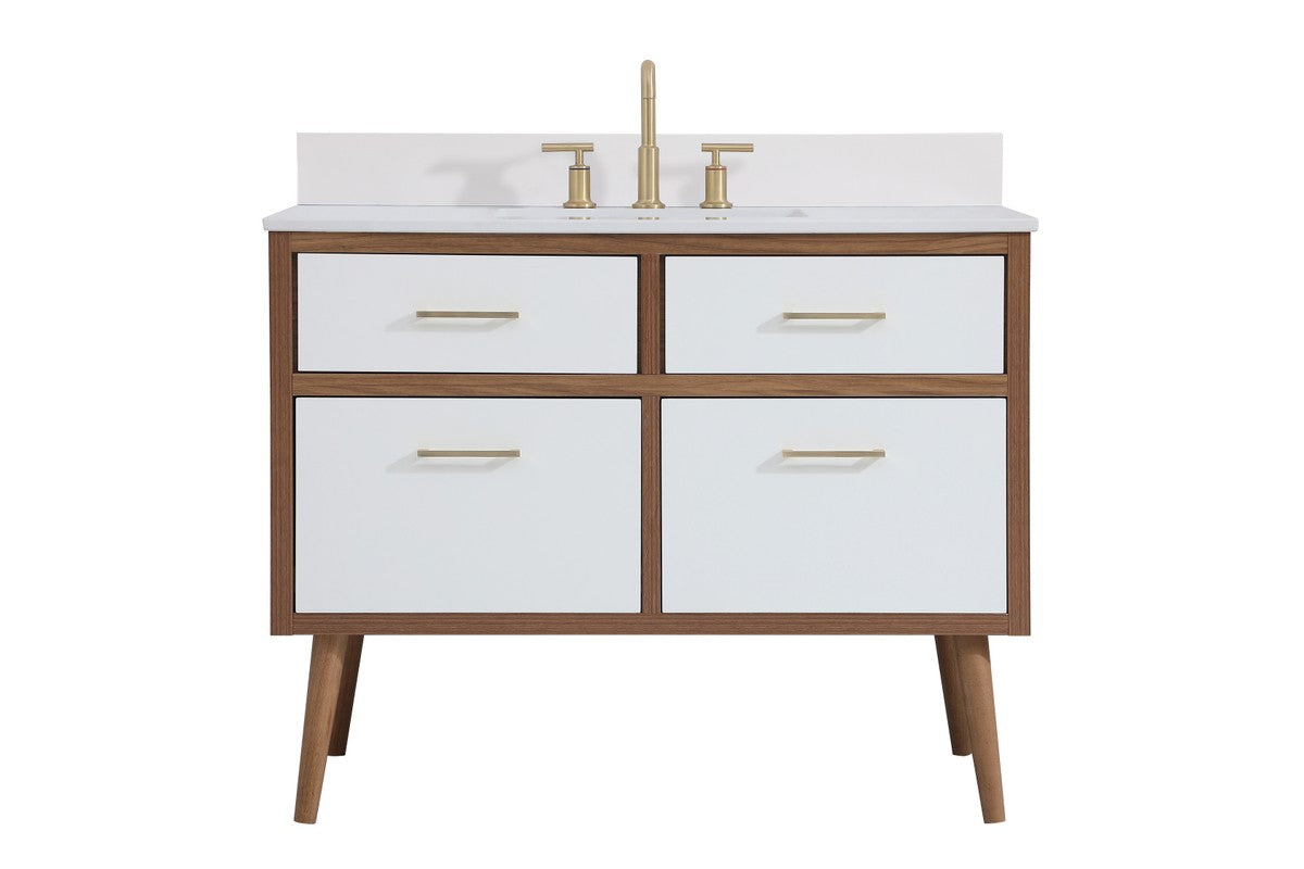 Elegant Lighting - VF41042WH-BS - Bathroom Vanity Set - Boise - White