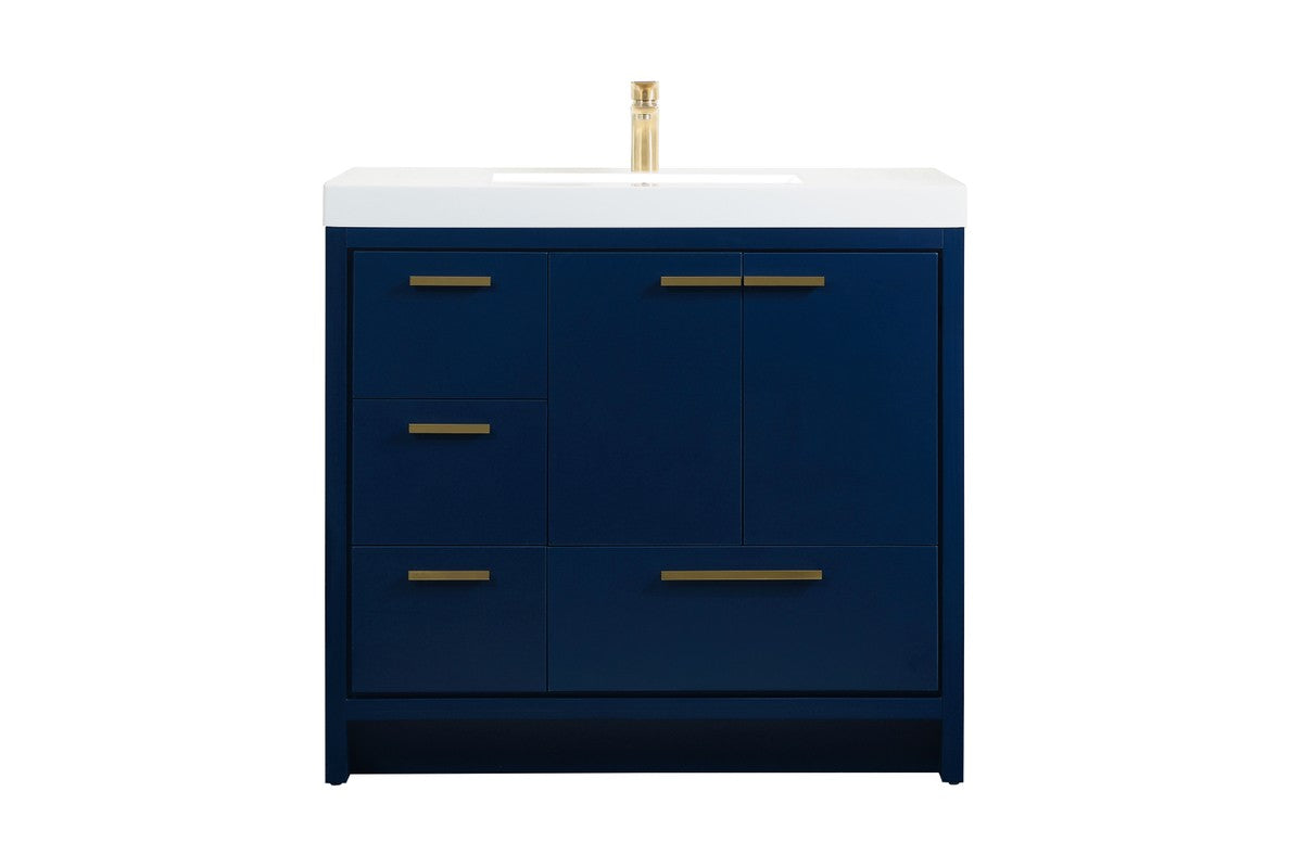 Elegant Lighting - VF46036MBL - Bathroom Vanity Set - Wyatt - Blue