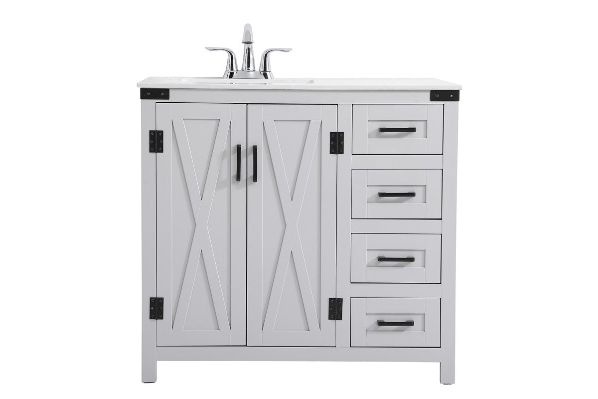 Elegant Lighting - VF90236GR - Bathroom Vanity - Grant - Grey – Design ...