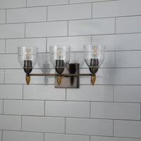 Lucas + McKearn - BB1000DB-3-F2G - Three Light Vanity - Felice - Dark Bronze