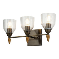Lucas + McKearn - BB1000DB-3-F2G - Three Light Vanity - Felice - Dark Bronze