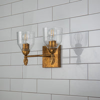 Lucas + McKearn - BB1000G-2-F1G - Two Light Vanity - Felice - Gold