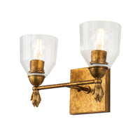 Lucas + McKearn - BB1000G-2-F1G - Two Light Vanity - Felice - Gold