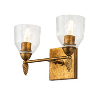 Lucas + McKearn - BB1000G-2-F2G - Two Light Vanity - Felice - Gold