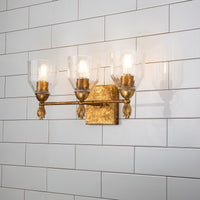 Lucas + McKearn - BB1000G-3-F1G - Three Light Vanity - Felice - Gold