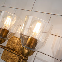 Lucas + McKearn - BB1000G-3-F2G - Three Light Vanity - Felice - Gold