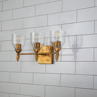 Lucas + McKearn - BB1000G-3-F2G - Three Light Vanity - Felice - Gold