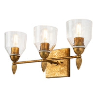 Lucas + McKearn - BB1000G-3-F2G - Three Light Vanity - Felice - Gold