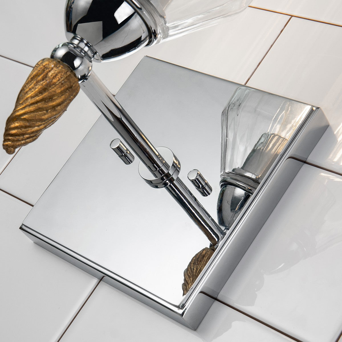 Lucas + McKearn - BB1000PC-1-F2G - One Light Wall Sconce - Felice - Polished Chrome