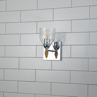 Lucas + McKearn - BB1000PC-1-F2G - One Light Wall Sconce - Felice - Polished Chrome