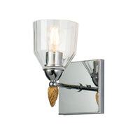Lucas + McKearn - BB1000PC-1-F2G - One Light Wall Sconce - Felice - Polished Chrome